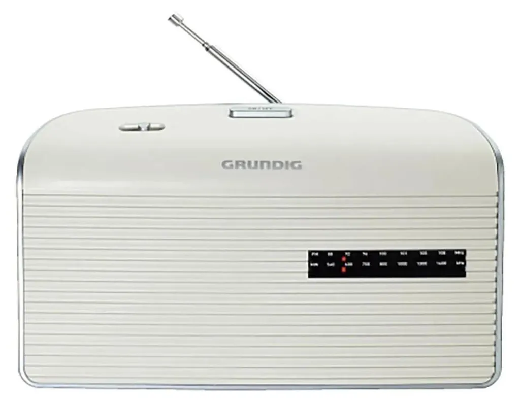 Grundig Music 60X Poste de Radio FM RDS blanc et gris design compact