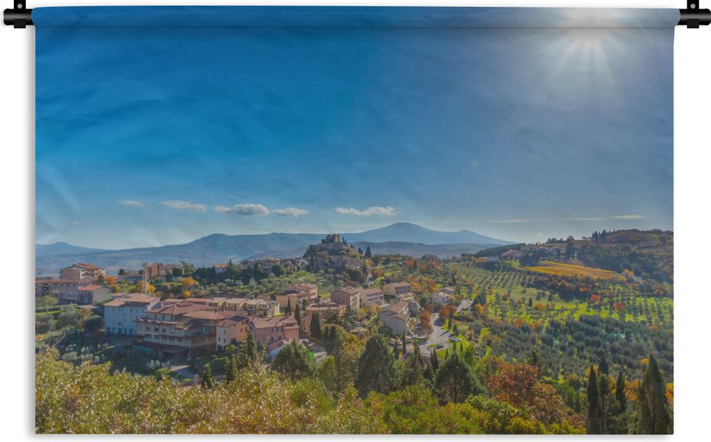 MuchoWow Wandteppich Wandbehang Toskana - Italien - Sonne 120x80 cm Tapisserie Dekoration Wandtuch - Wanddekorationen - Wandtücher
