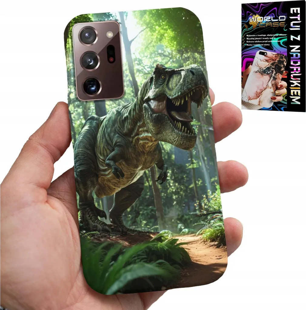 Custodia Per Samsung Note 20 Ultra - Custodia Dinosauro Tirannosauro + Pellicola