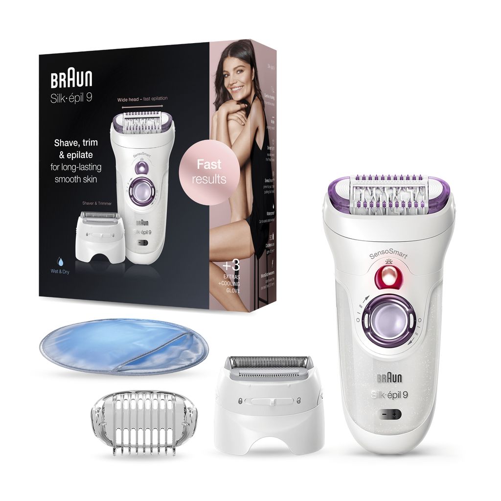 Braun Silk-épil 9 81706314, Weiß, Violett, 40 Pinzette, Produktbild 