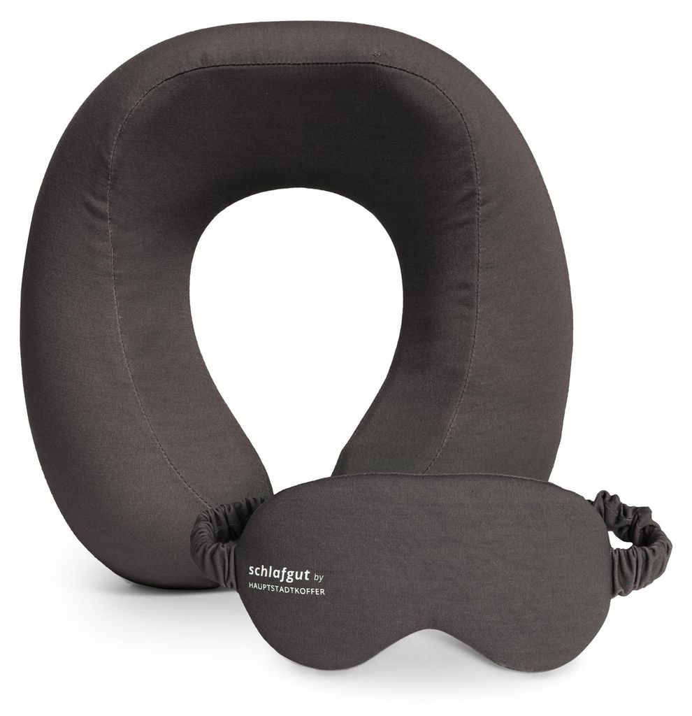 Set da viaggio cuscino da viaggio in memory foam + maschera Immagine del prodotto 