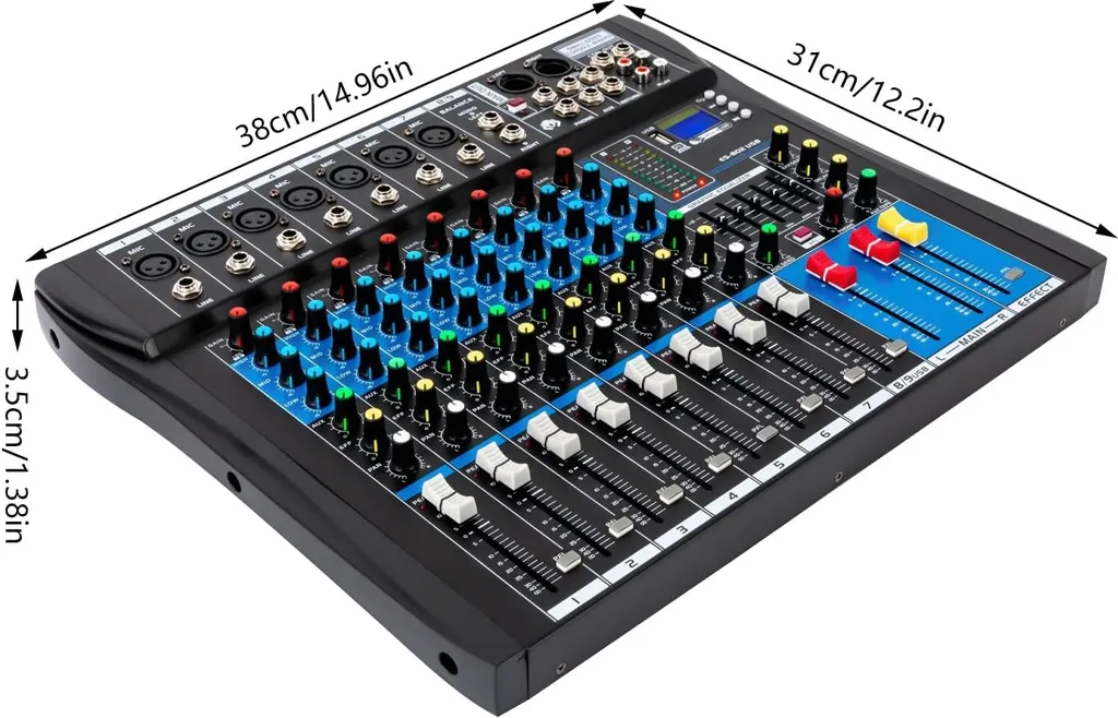 Table de mixage 8 canaux USB avec multi-effets pour console live pro - 8