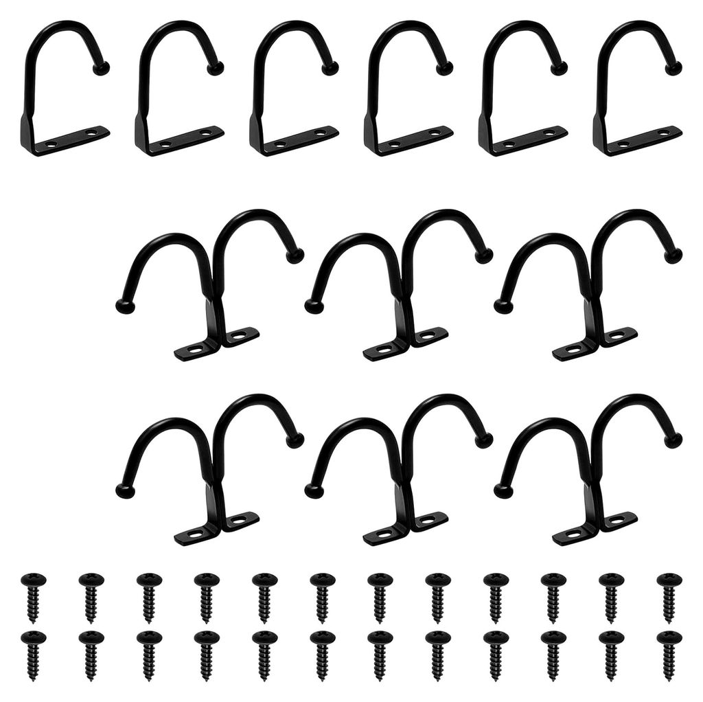 Tassenhaken unter Regalen, 12 Stück, sortiert, Einzel- und Doppelhaken-Set für Zuhause und Küche