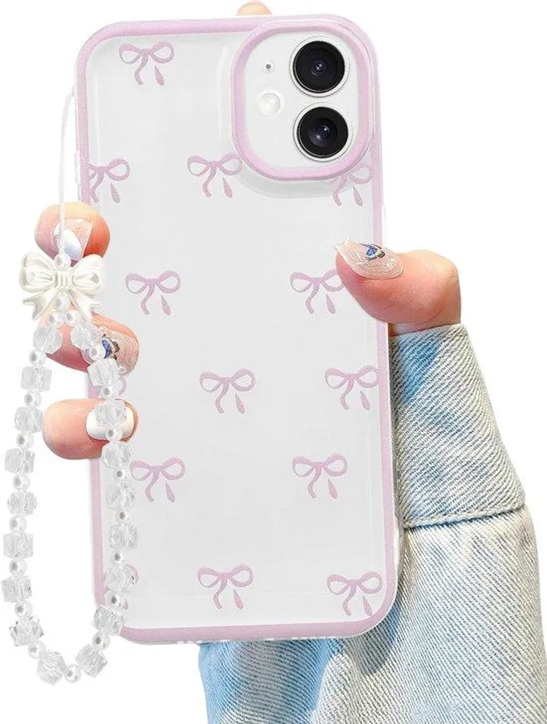 Coque transparente anti-chute avec bracelet sécurité et cache-caméra