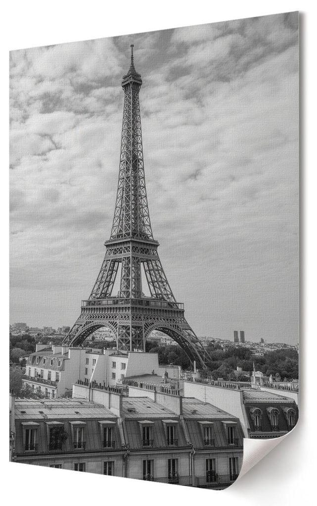 Eiffelturm- Kunstdruck A1 (59x84 cm) - Klassisch, Vintage- Wandbild für Wohnzimmer Schlafzimmer & Flur, Modernes Poster Wanddeko, Ungerahmt