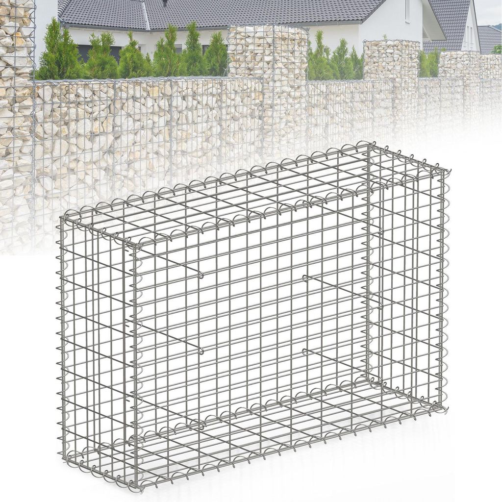 Floordirekt Gabionenkorb Lenox, Steinkorb verzinkter Stahl, Produktbild 