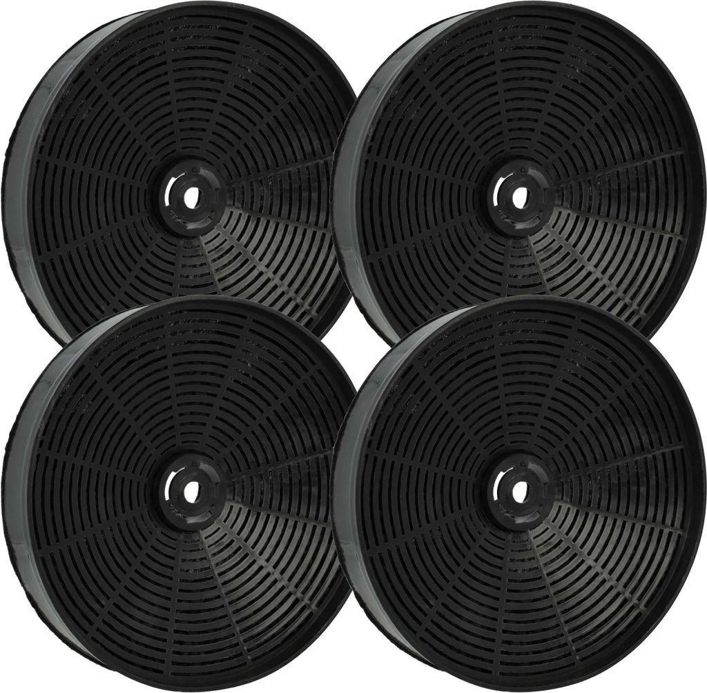 vhbw 4x Aktivkohlefilter kompatibel mit Alno AEF3290A 94264093000, AEF3270N 94242035600, AEF3290N 94242034900 Dunstabzugshaube - 17,3 cm