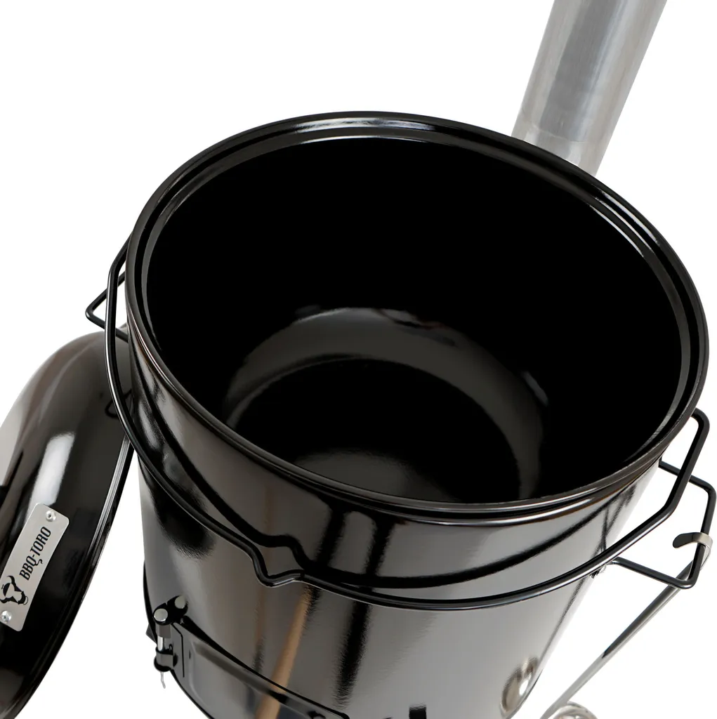 Four à ragoût extérieur avec chaudron émaillé 17L et poêle multi-usage - 4