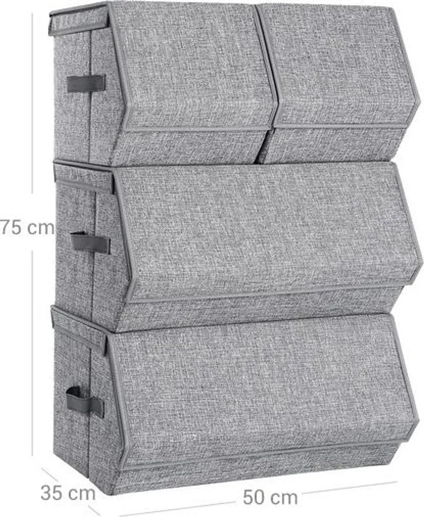 Boîtes de rangement modulables 4 pièces format gain de place hermétique