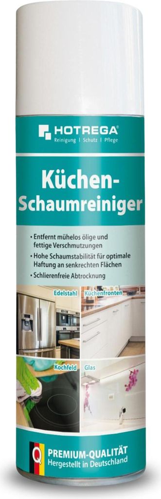 HOTREGA Küchen-Schaumreiniger 300 ml, Allzweckreiniger, Universalreiniger, schlierenfrei, haftstark
