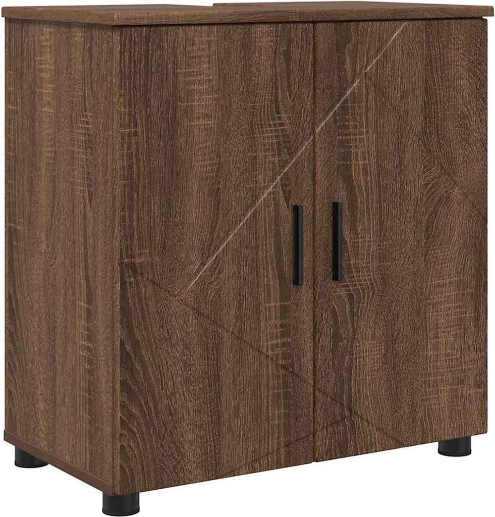 Badezimmerschrank mit Tür Braun Eichen-Optik 61 x 35 x 64 cm