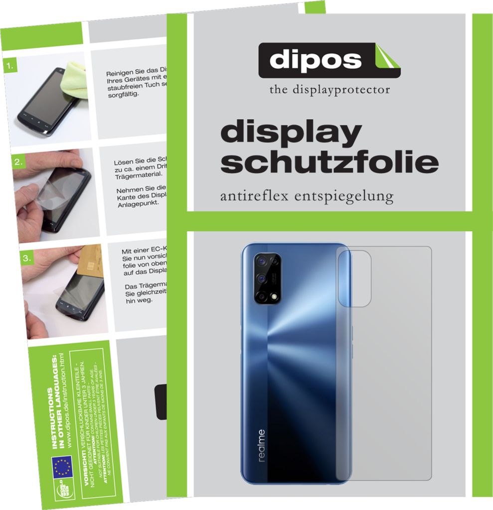 5x Schutzfolie für Oppo Realme V5 5G Rückseite Display Folie matt