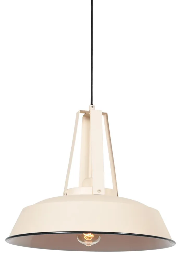 Suspension de Cuisine ou Salle à Manger Eden Beige 42cm en Métal E27