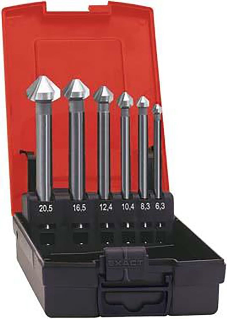 FORMAT Kegelsenker WN lang 90 Grad Satz extralang 6,3-20,5mm, Durchmesser:6,3 - 20,50 mm, Schneidstoff:HSS, Winkel:90 °, Nenn-Ø:nv