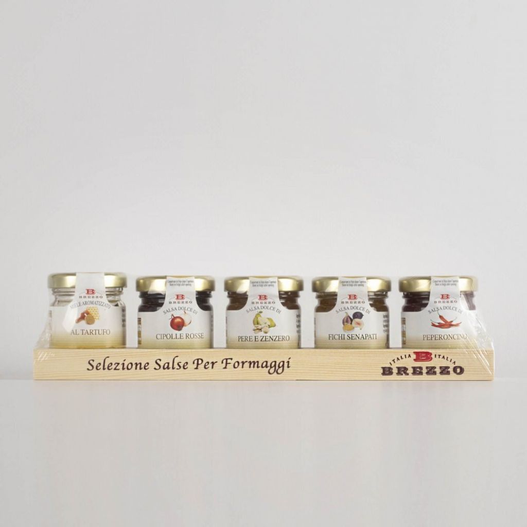 Brezzo Boîte en bois 5 sauces au fromage gr 40 Image du produit 