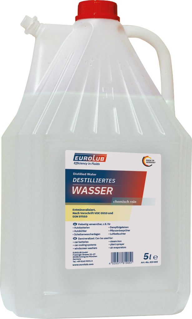 EUROLUB Eau distillée 5 L Image du produit 