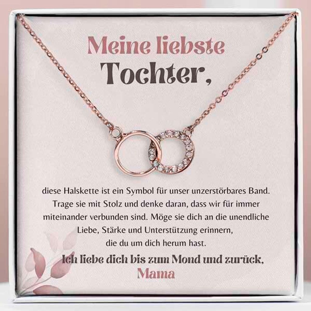 Meine liebste Tochter - Halskette aus Roségold mit Produktbild 