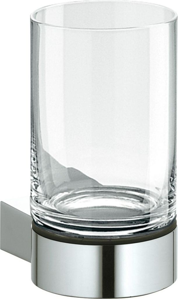 Keuco Plan Glashalter mit Echtkristall-Glas - Aluminium silber-eloxiert/verchromt - 14950179000