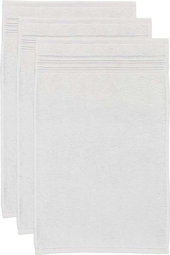 Beddinghouse Seiflappen-Set 3-teilig Sheer Farbe Weiss Größe 30x50x3