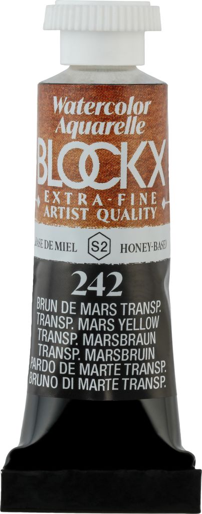 Blockx 3x Aquarellfarbe, Tube 5ml Marsbraun transparent 43242BXC