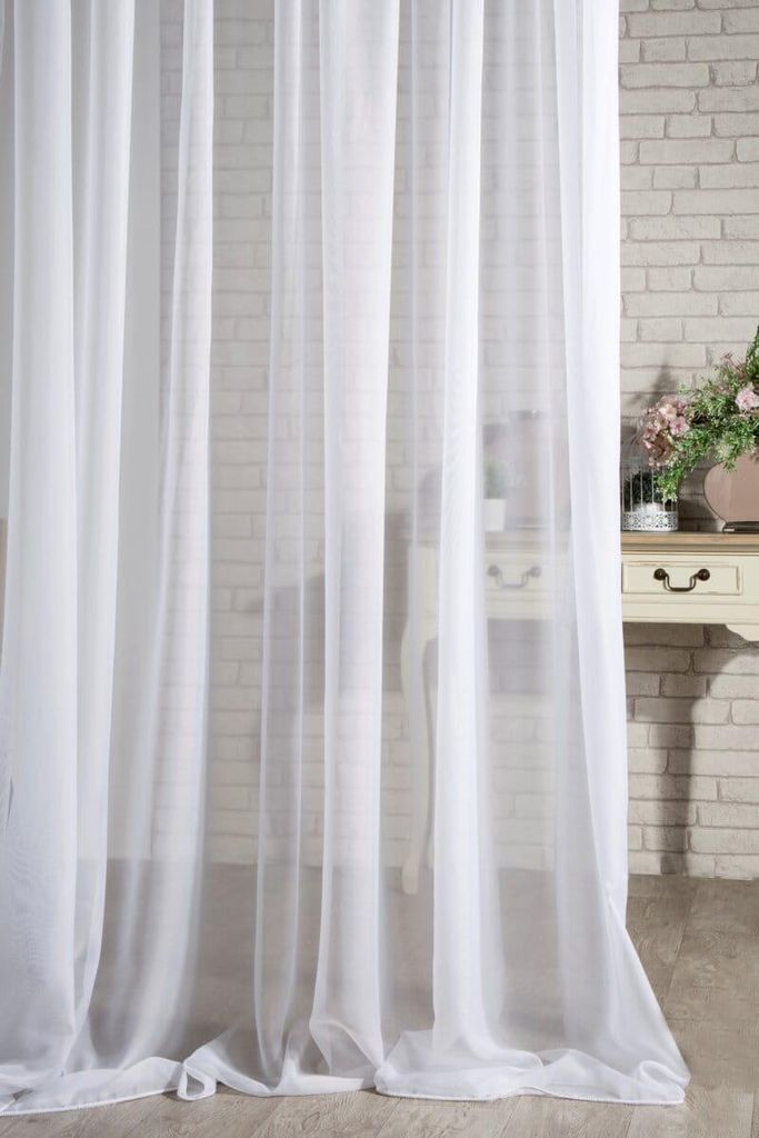 Tenda in voile bianca 800x250 cm con nastro multifunzionale Immagine del prodotto 