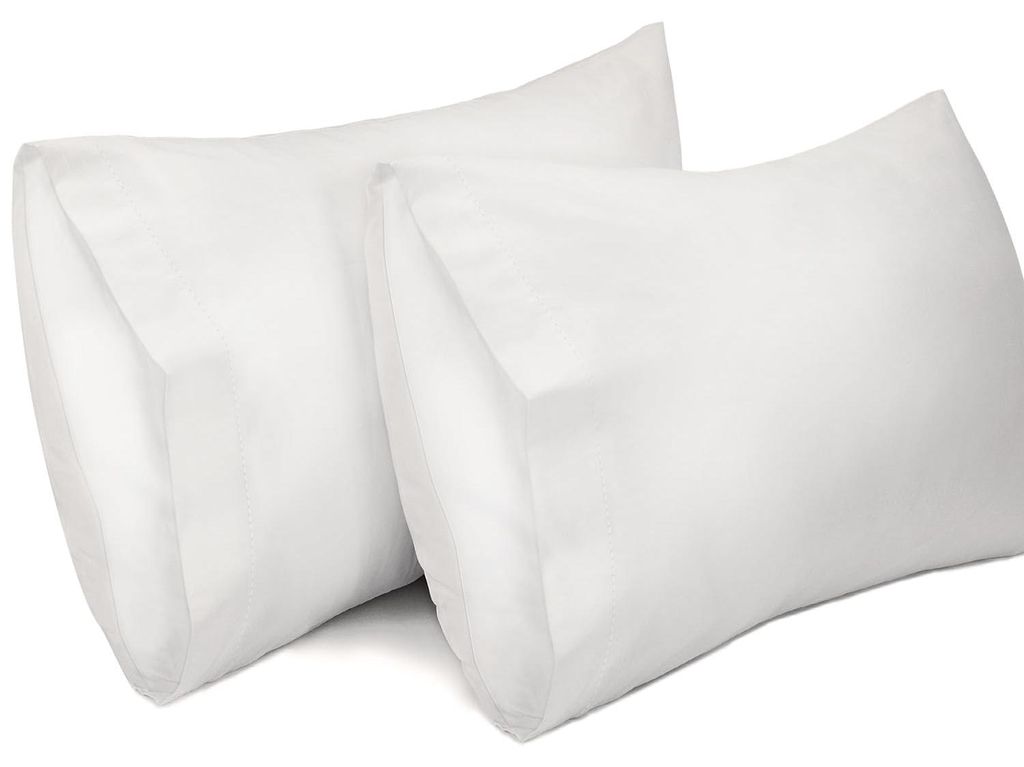 Set mit 2 Kissenbezügen 50 x 91 cm – 100 % Baumwolle, anthrazit, hypoallergen, -, weiß