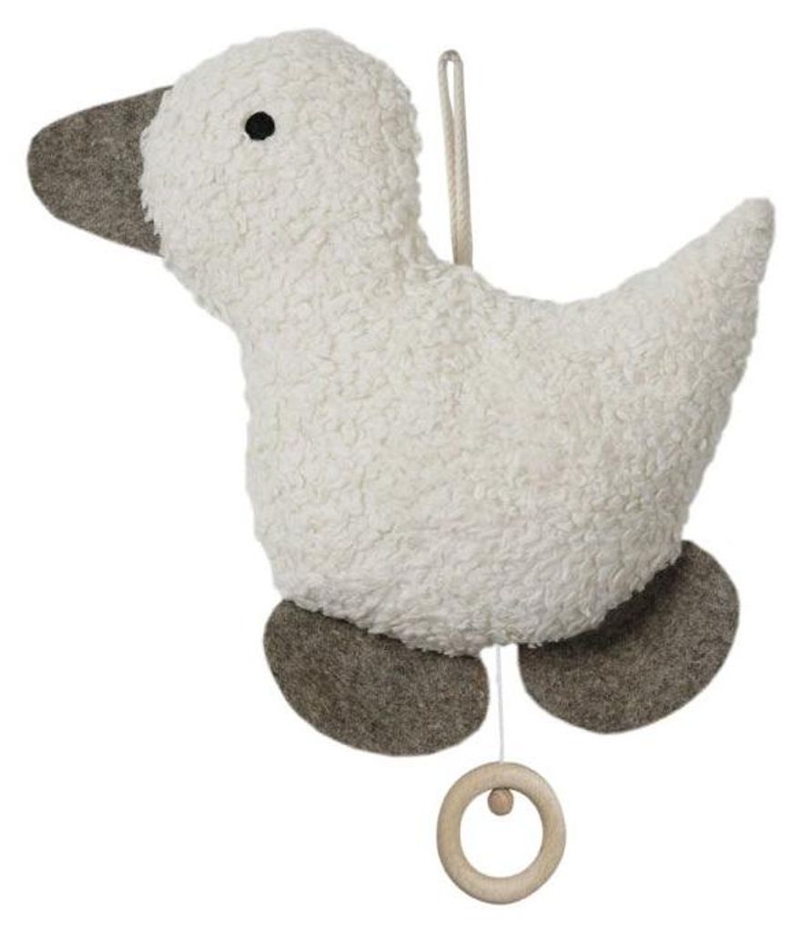 Efie Baby Spieluhr Ente – Melodie Guten Abend, Gute Nacht, Kuschelspieluhr aus kbA Baumwolle, Germany