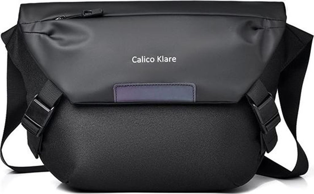 INF Trendige Funktionale Oxford-Stoff Umhängetasche - Multifunktionale Brusttasche Schwarz