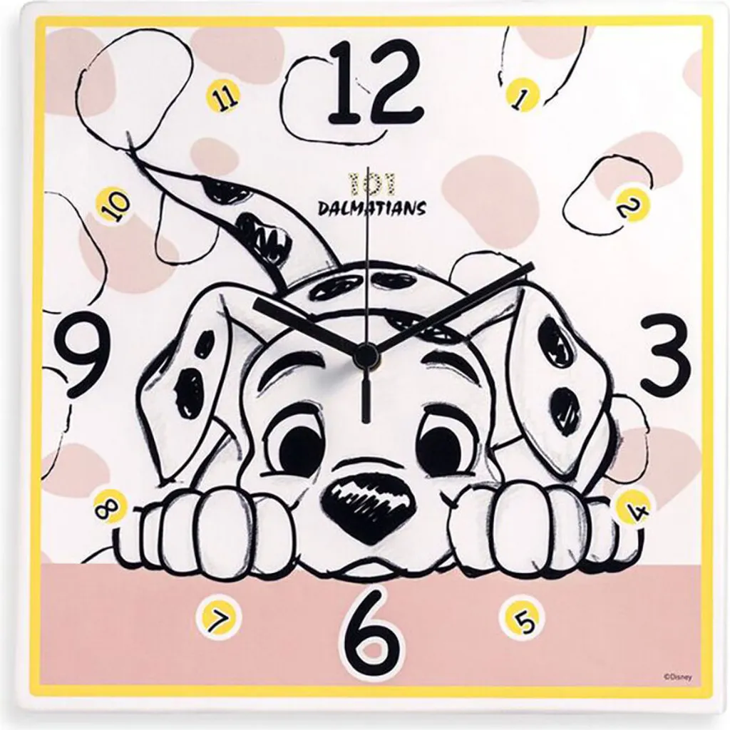 Horloge Egan 101 Dalmatiens 31x31 cm Rose - Pendule Murale Disney Disney
