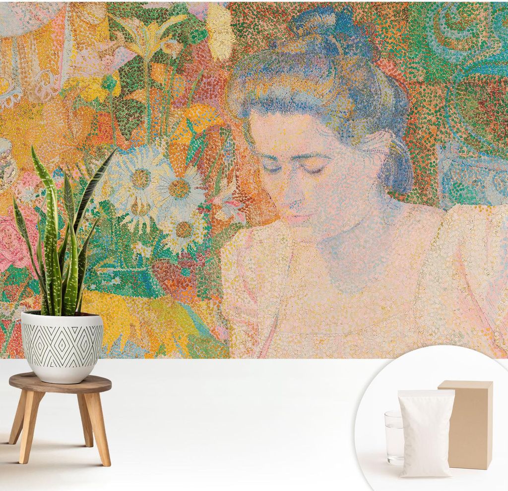 Fototapete - 208x146 cm - Tapete - Wandtapete - Wandbilder - Dekofolie - Tapete Folie - Wand - Dekoration - Wohnzimmer - Blumenporträt