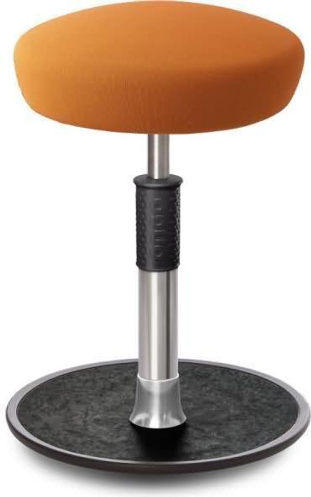Sitz- Stehhocker Free Regular Hutsitz Gestrick Orange chrom /schwarz.