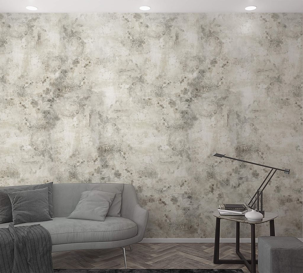 NEWROOM Tapete Grau Vliestapete Beton - Wandbild Industrial Beige Zement Stein Tapete Bauhaus Betontapete