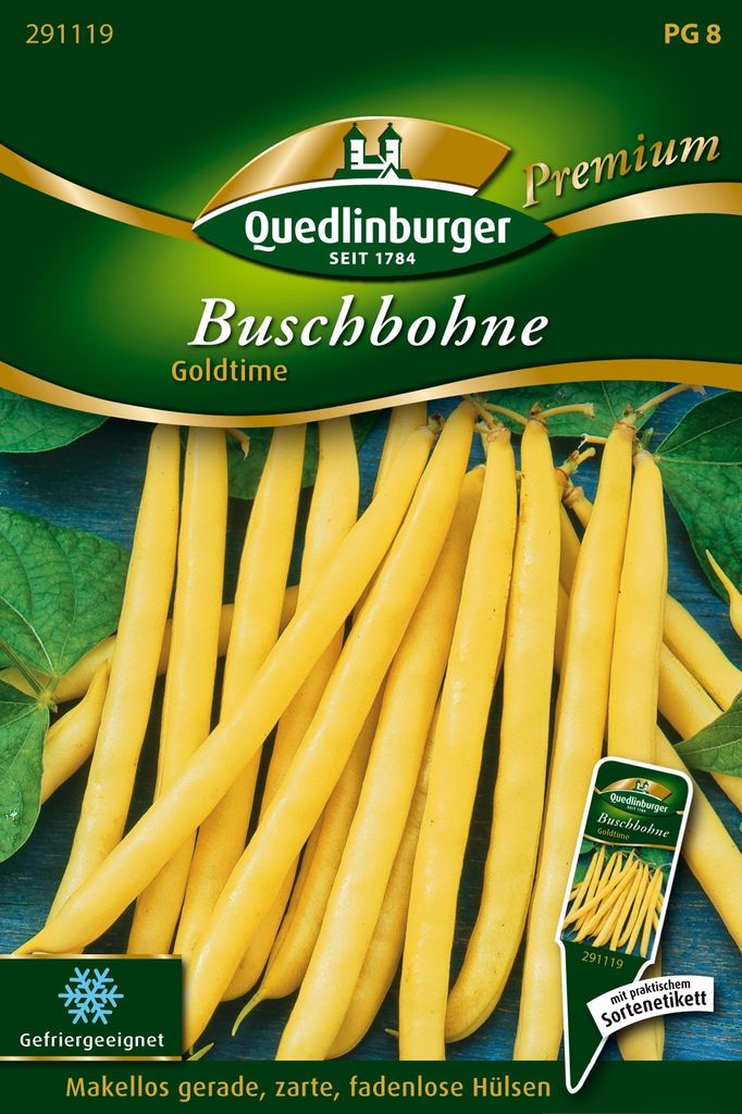 Quedlinburger Saatgut - Buschbohnen Goldtime - Samen - Produktbild 