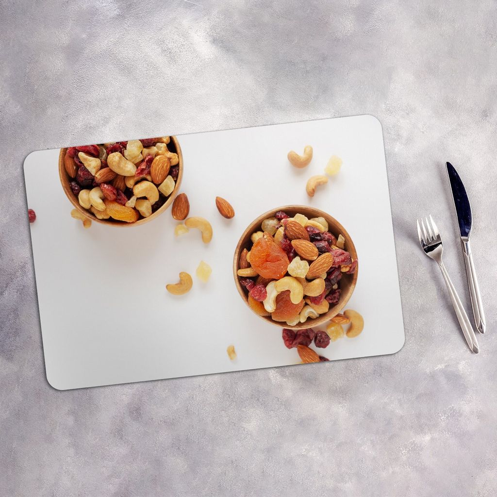 Tischset 6x45x30 cm Platzset Tischmatte Platzmatte Untersetzer - Nüsse Motive