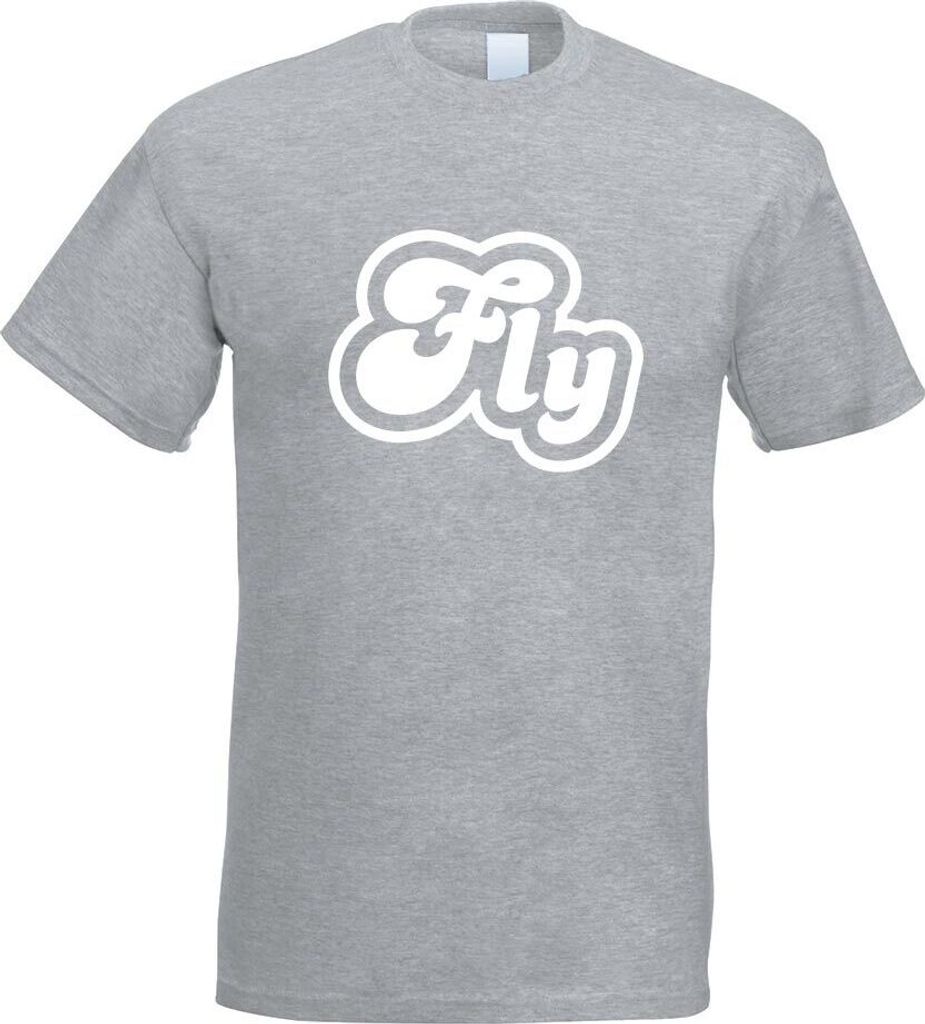 Kiwistar - T-Shirt - Graumeliert - Fly Sein Motiv Bedruckt Funshirt Design Print - mit Motiv Bedruckt - Funshirt Design - Sport - Freizeit - Herren...