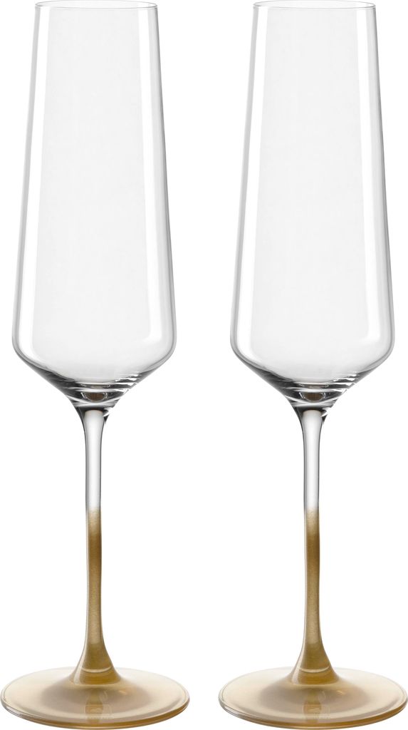 Leonardo Sektglas PUCCINI 280 ml gold 2er-Set, spülmaschinengeeignet