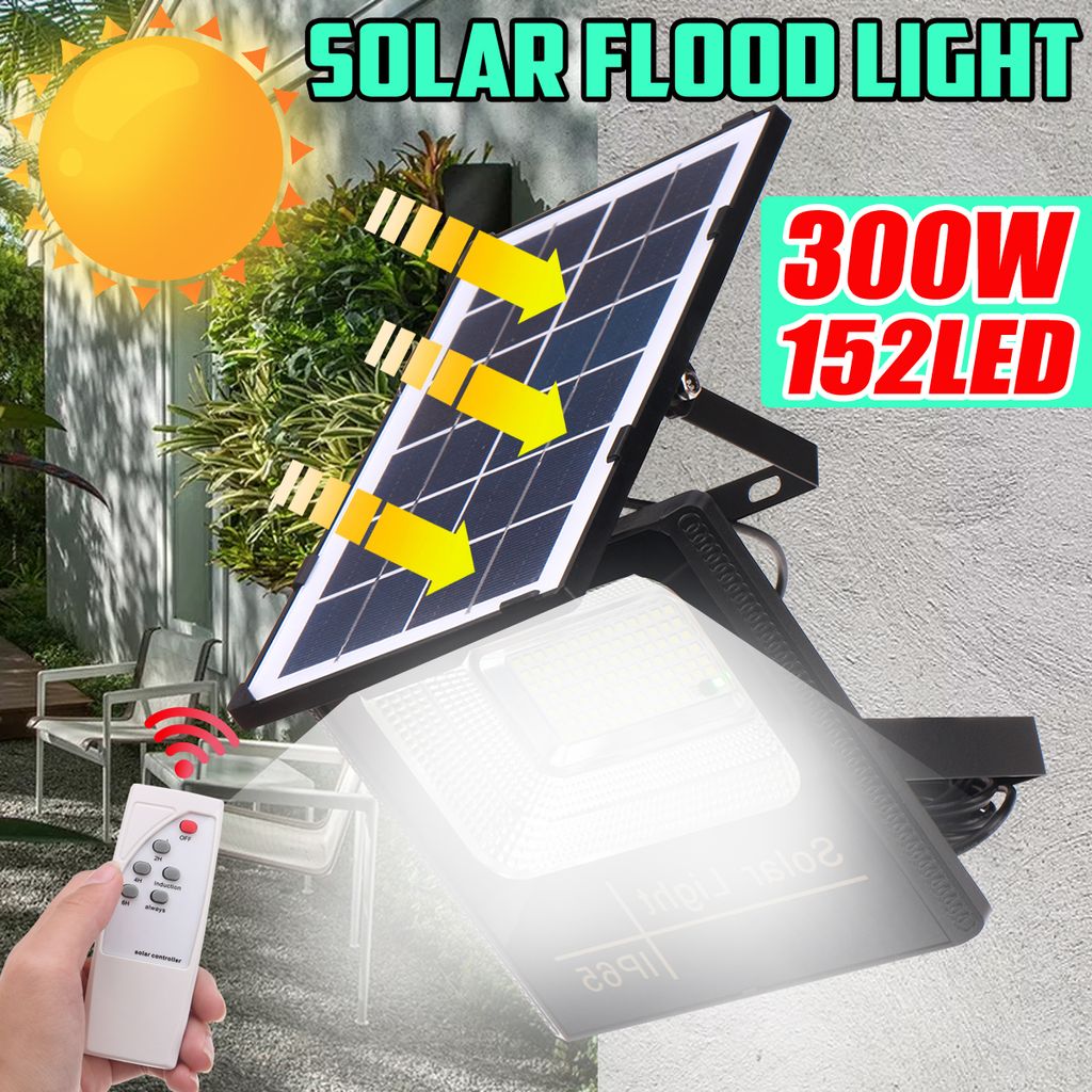48LED Solarleuchte Solarlampe mit Bewegungsmelder Außen Fluter Sensor Draussen 