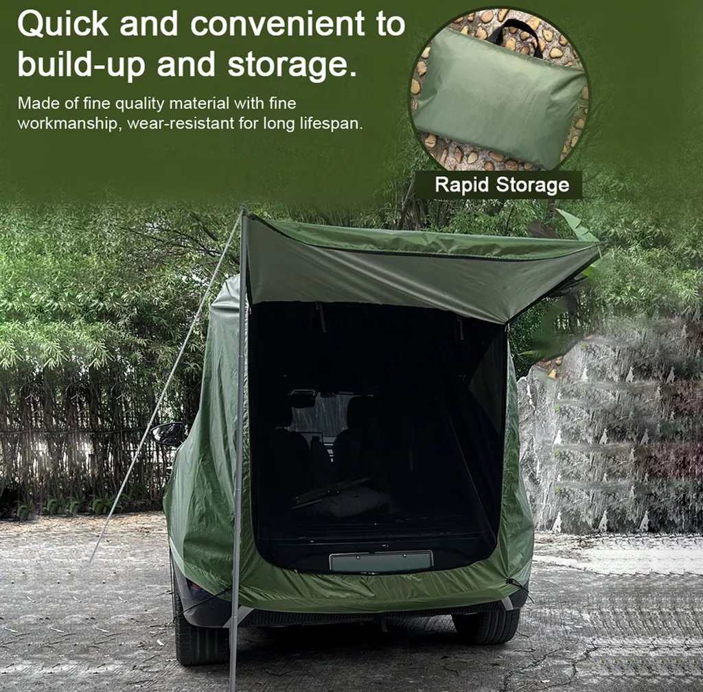 Auvent de hayon voiture imperméable pour extension de coffre camping - 6