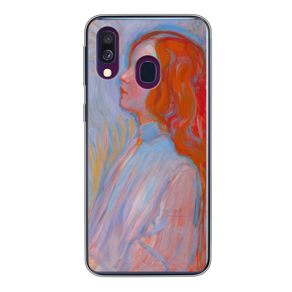 MuchoWow Handyhülle Schutzhülle Hülle für Samsung Galaxy A40 Hingabe - Piet Mondrian Silikon Softcase Handy Hülle - Handy-Tasche