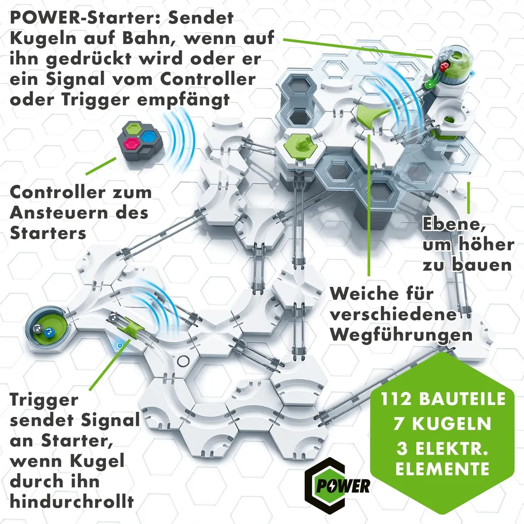 Kit de démarrage GraviTrax Power Launch - Circuit à billes électronique - 13