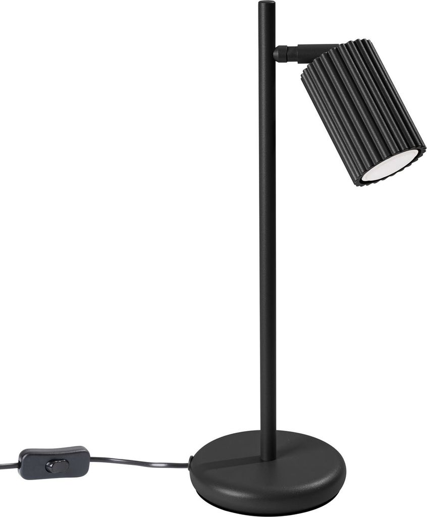 Schreibtischlampe Aluminium verstellbar 43 cm Schwarz GU10 Modern Tischlampe