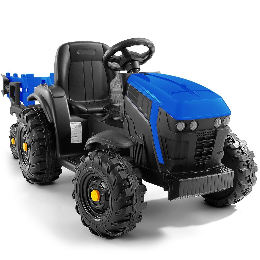 24V Kinder Elektrotraktor mit Anhänger, 400W Motor, 9Ah Produktbild 