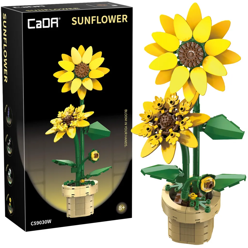 Cada C59030W Tournesol en Pot de 27 cm - Jeu de Construction 187 Pièces