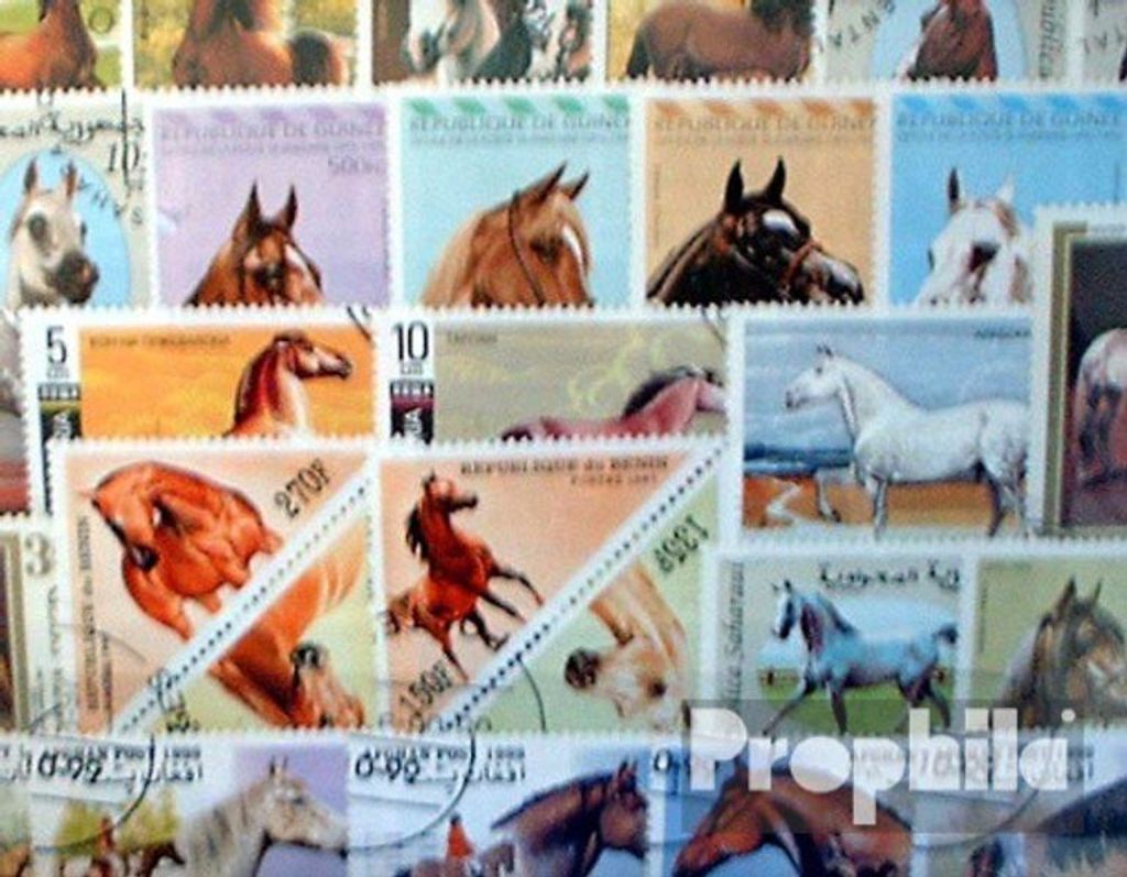Briefmarken Motive 300 verschiede Pferde und Reiten Marken