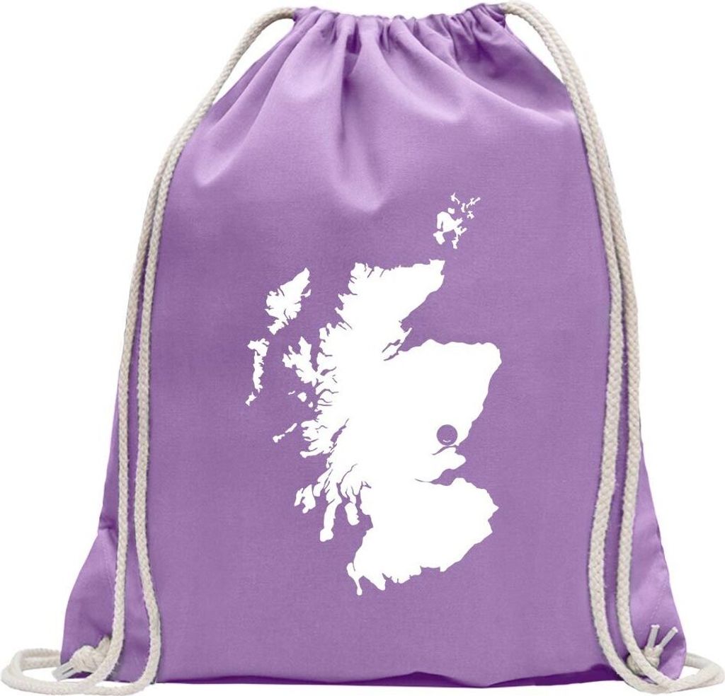 Kiwistar - Turnbeutel - lavendel - Schottland - Edinburgh - Fun Rucksack Sport Beutel Gymsack Baumwolle mit Ziehgurt