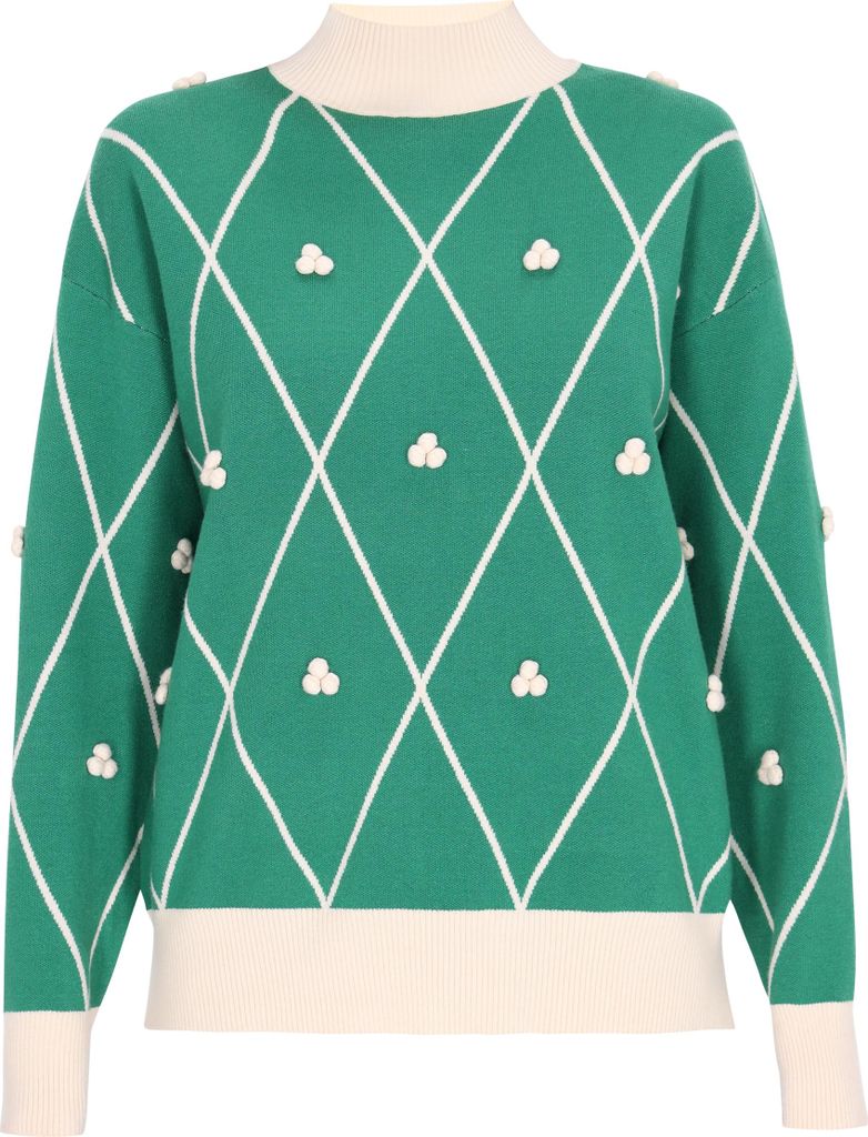 SWIRLY damen pullover - dunklegrün, S