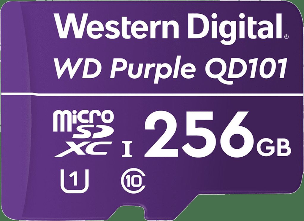 Western Digital WD Purple SC QD101, 256 GB, MicroSDXC, Productafbeelding 