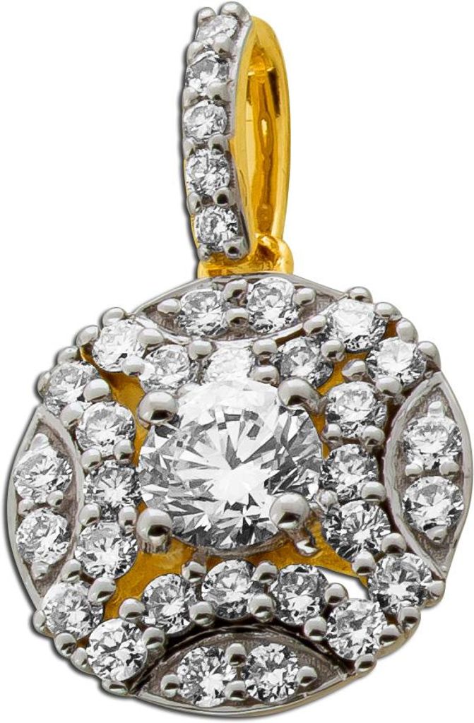 Brillant Anhänger Gold 333 8K Lab Grown Diamanten 0.56ct