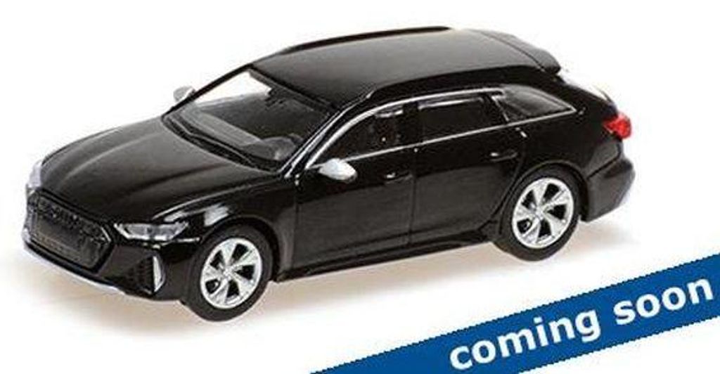 Minichamps 1:87 AUDI RS 6 AVANT - 2019 - BLACK METALLIC Produktbild 