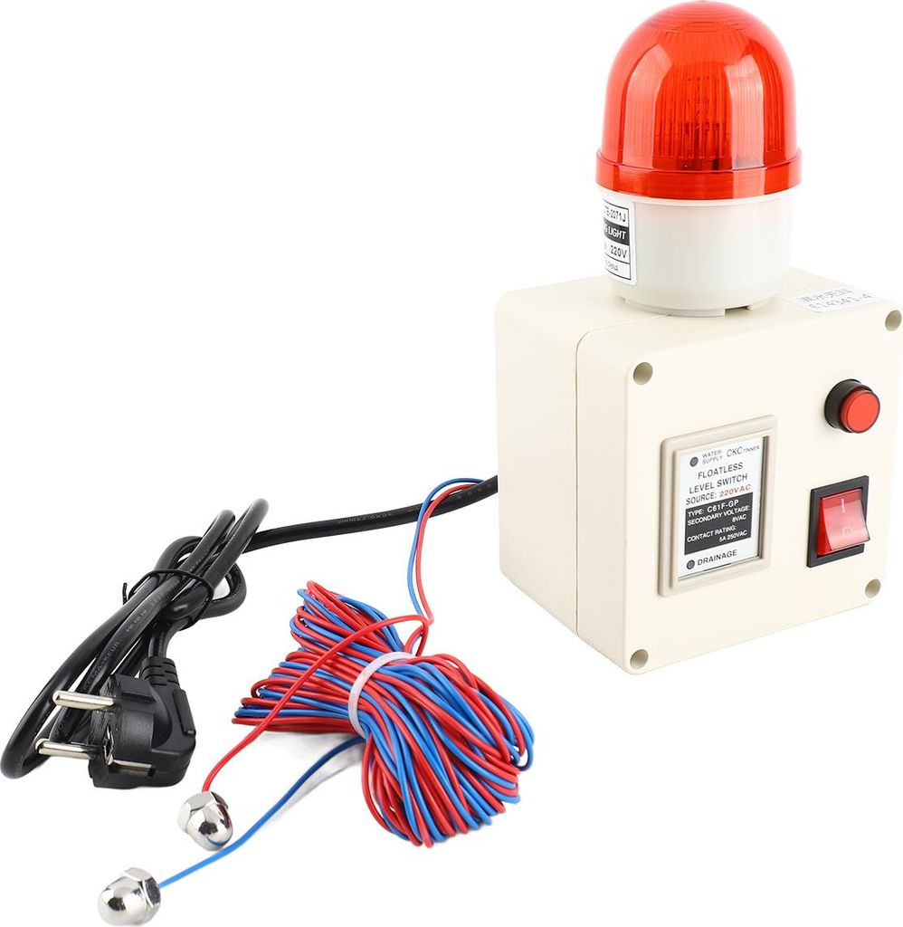 Wasserstandsanzeiger Alarm Hochwasseralarm Sensor Wasserstandsanzeige mit Schalldämpferschalter